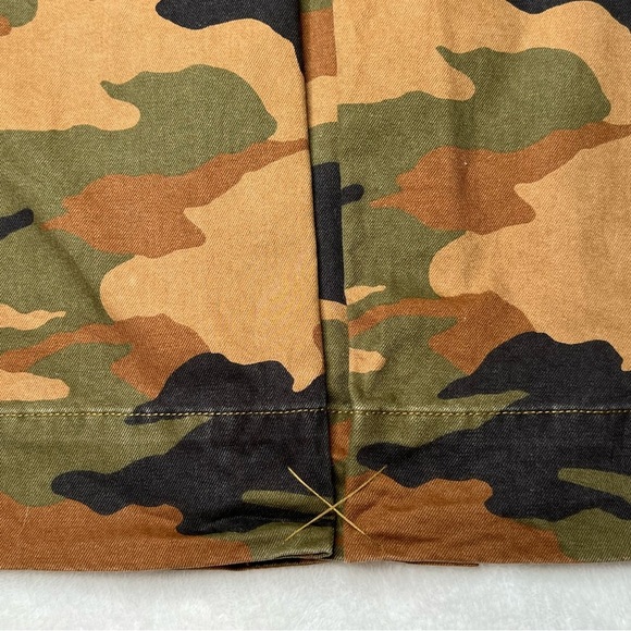 Madewell Northward Cropped Army Jacket in Cottontail Camo Sherpa Ed Brown XXS - Picture 15 of 17